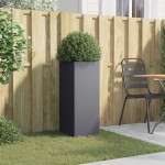 vidaXL Jardinieră, antracit, 32x29x75 cm, oțel vidaXL Jardinieră, antracit, 32x29x75 cm, oțel