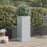 vidaXL Jardinieră, argintiu, 32x29x75 cm, oțel galvanizat vidaXL Jardinieră, argintiu, 32x29x75 cm, oțel galvanizat