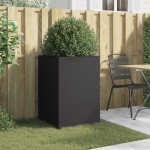 vidaXL Jardinieră, negru, 52x48x75 cm, oțel vidaXL Jardinieră, negru, 52x48x75 cm, oțel