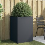 vidaXL Jardinieră, antracit, 52x48x75 cm, oțel vidaXL Jardinieră, antracit, 52x48x75 cm, oțel
