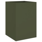 vidaXL Jardinieră, verde măsliniu, 52x48x75 cm, oțel vidaXL Jardinieră, verde măsliniu, 52x48x75 cm, oțel