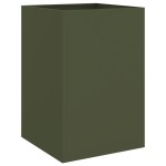 vidaXL Jardinieră, verde măsliniu, 52x48x75 cm, oțel vidaXL Jardinieră, verde măsliniu, 52x48x75 cm, oțel