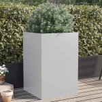 vidaXL Jardinieră, argintiu, 52x48x75 cm, oțel galvanizat vidaXL Jardinieră, argintiu, 52x48x75 cm, oțel galvanizat