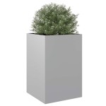 vidaXL Jardinieră, argintiu, 52x48x75 cm, oțel galvanizat vidaXL Jardinieră, argintiu, 52x48x75 cm, oțel galvanizat
