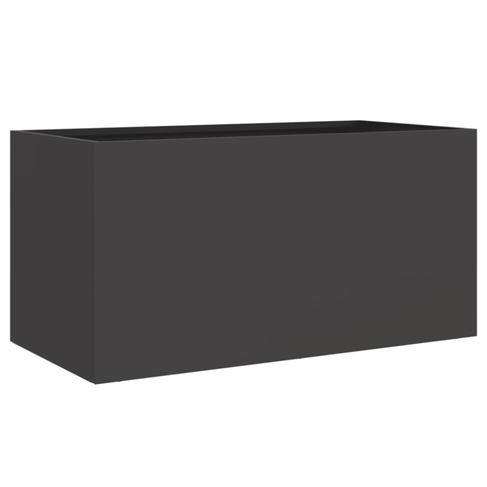 vidaXL Jardinieră, negru, 62x30x29 cm, oțel