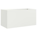 vidaXL Jardinieră, alb, 62x30x29 cm, oțel vidaXL Jardinieră, alb, 62x30x29 cm, oțel