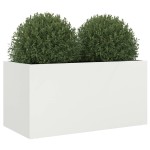 vidaXL Jardinieră, alb, 62x30x29 cm, oțel vidaXL Jardinieră, alb, 62x30x29 cm, oțel