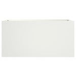 vidaXL Jardinieră, alb, 62x30x29 cm, oțel vidaXL Jardinieră, alb, 62x30x29 cm, oțel