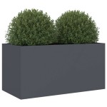 vidaXL Jardinieră, antracit, 62x30x29 cm, oțel vidaXL Jardinieră, antracit, 62x30x29 cm, oțel