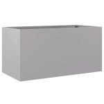vidaXL Jardinieră, argintiu, 62x30x29 cm, oțel galvanizat vidaXL Jardinieră, argintiu, 62x30x29 cm, oțel galvanizat