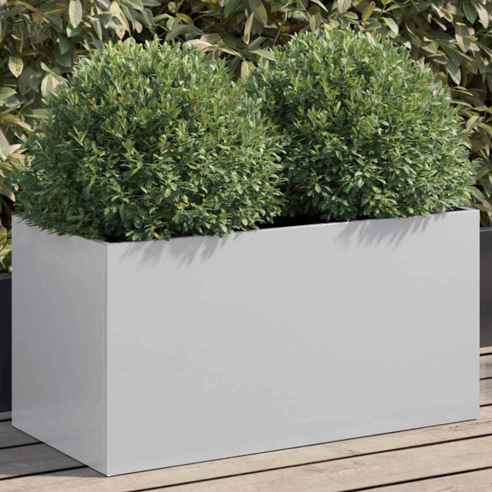 vidaXL Jardinieră, argintiu, 62x30x29 cm, oțel galvanizat