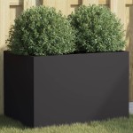 vidaXL Jardinieră, negru, 62x40x39 cm, oțel vidaXL Jardinieră, negru, 62x40x39 cm, oțel