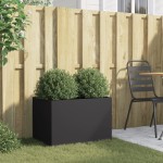vidaXL Jardinieră, negru, 62x40x39 cm, oțel vidaXL Jardinieră, negru, 62x40x39 cm, oțel