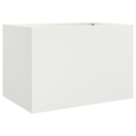 vidaXL Jardinieră, alb, 62x40x39 cm, oțel vidaXL Jardinieră, alb, 62x40x39 cm, oțel