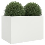 vidaXL Jardinieră, alb, 62x40x39 cm, oțel vidaXL Jardinieră, alb, 62x40x39 cm, oțel