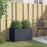 vidaXL Jardinieră, antracit, 62x40x39 cm, oțel vidaXL Jardinieră, antracit, 62x40x39 cm, oțel