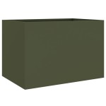 vidaXL Jardinieră, verde măsliniu, 62x40x39 cm, oțel vidaXL Jardinieră, verde măsliniu, 62x40x39 cm, oțel