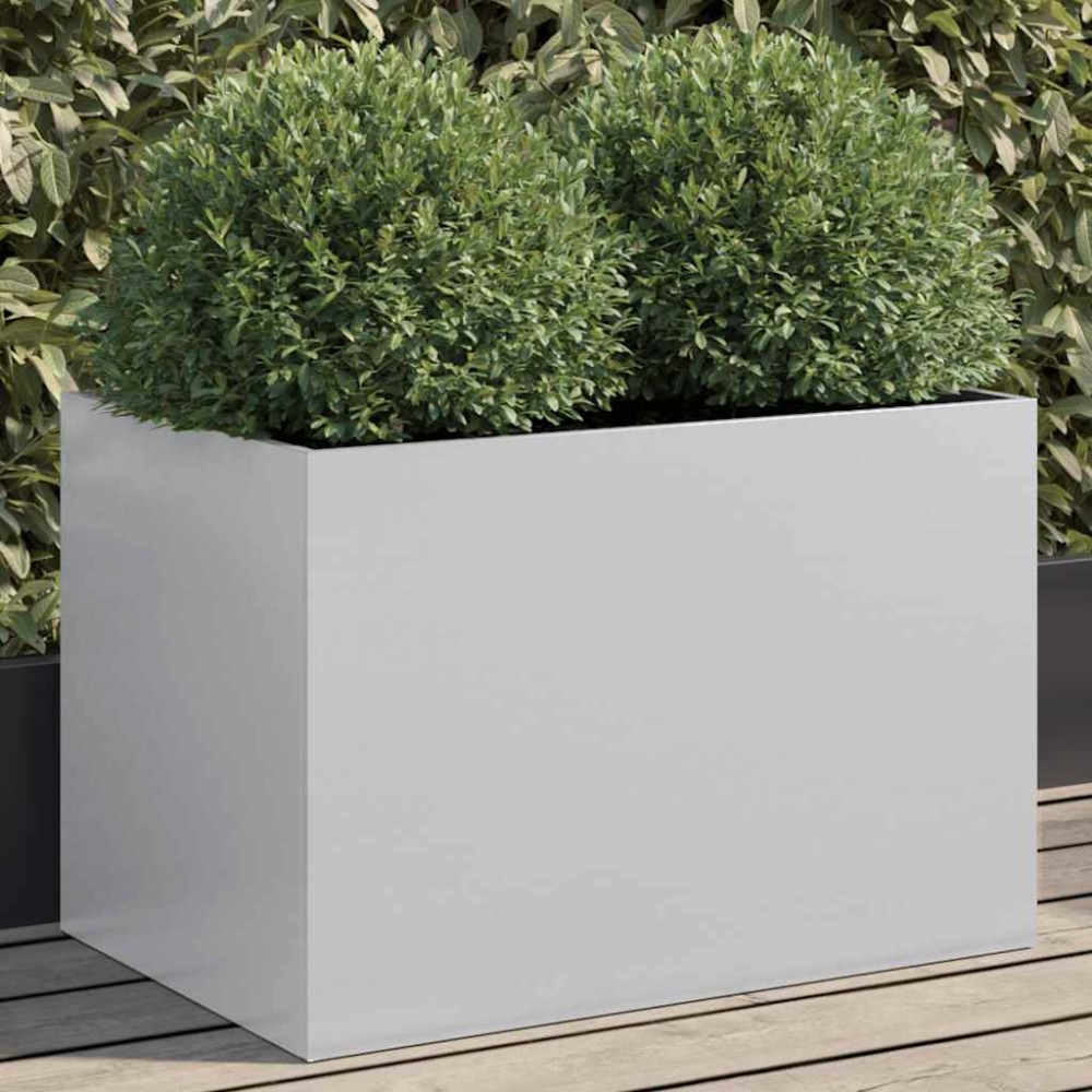 vidaXL Jardinieră, argintiu, 62x40x39 cm, oțel galvanizat