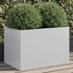 vidaXL Jardinieră, argintiu, 62x40x39 cm, oțel galvanizat vidaXL Jardinieră, argintiu, 62x40x39 cm, oțel galvanizat