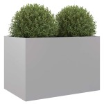 vidaXL Jardinieră, argintiu, 62x40x39 cm, oțel galvanizat vidaXL Jardinieră, argintiu, 62x40x39 cm, oțel galvanizat