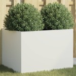 vidaXL Jardinieră, alb, 62x47x46 cm, oțel vidaXL Jardinieră, alb, 62x47x46 cm, oțel