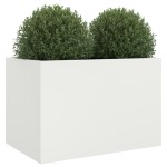 vidaXL Jardinieră, alb, 62x47x46 cm, oțel vidaXL Jardinieră, alb, 62x47x46 cm, oțel