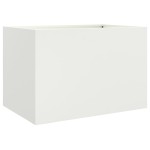 vidaXL Jardinieră, alb, 62x47x46 cm, oțel vidaXL Jardinieră, alb, 62x47x46 cm, oțel