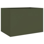 vidaXL Jardinieră, verde măsliniu, 62x47x46 cm, oțel vidaXL Jardinieră, verde măsliniu, 62x47x46 cm, oțel