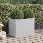 vidaXL Jardinieră, argintiu, 62x47x46 cm, oțel galvanizat vidaXL Jardinieră, argintiu, 62x47x46 cm, oțel galvanizat
