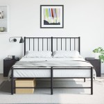 vidaXL Noptiere, 2 buc., negru, 34,5x39x44 cm, oțel vidaXL Noptiere, 2 buc., negru, 34,5x39x44 cm, oțel