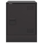 vidaXL Noptiere, 2 buc., negru, 34,5x39x44 cm, oțel vidaXL Noptiere, 2 buc., negru, 34,5x39x44 cm, oțel