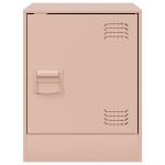 vidaXL Noptiere, 2 buc., roz, 34,5x39x44 cm, oțel vidaXL Noptiere, 2 buc., roz, 34,5x39x44 cm, oțel