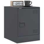 vidaXL Noptiere, 2 buc., antracit, 34,5x39x44 cm, oțel vidaXL Noptiere, 2 buc., antracit, 34,5x39x44 cm, oțel
