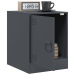 vidaXL Noptiere, 2 buc., antracit, 34,5x39x44 cm, oțel vidaXL Noptiere, 2 buc., antracit, 34,5x39x44 cm, oțel