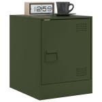 vidaXL Noptieră, verde olive, 34,5x39x44 cm, oțel vidaXL Noptieră, verde olive, 34,5x39x44 cm, oțel