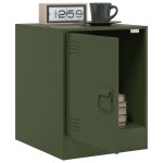 vidaXL Noptiere, 2 buc., verde olive, 34,5x39x44 cm, oțel vidaXL Noptiere, 2 buc., verde olive, 34,5x39x44 cm, oțel