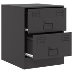 vidaXL Noptieră, negru, 34,5x39x44 cm, oțel vidaXL Noptieră, negru, 34,5x39x44 cm, oțel