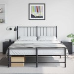 vidaXL Noptiere, 2 buc., negru, 34,5x39x44 cm, oțel vidaXL Noptiere, 2 buc., negru, 34,5x39x44 cm, oțel