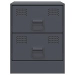 vidaXL Noptiere, 2 buc., antracit, 34,5x39x44 cm, oțel vidaXL Noptiere, 2 buc., antracit, 34,5x39x44 cm, oțel
