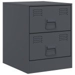 vidaXL Noptiere, 2 buc., antracit, 34,5x39x44 cm, oțel vidaXL Noptiere, 2 buc., antracit, 34,5x39x44 cm, oțel