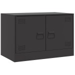 vidaXL Dulap TV, negru, 67x39x44 cm, oțel vidaXL Dulap TV, negru, 67x39x44 cm, oțel