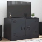 vidaXL Dulap TV, negru, 67x39x44 cm, oțel vidaXL Dulap TV, negru, 67x39x44 cm, oțel