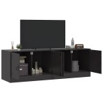 vidaXL Dulapuri TV, 2 buc., negru, 67x39x44 cm, oțel