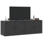 vidaXL Dulapuri TV, 2 buc., negru, 67x39x44 cm, oțel