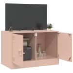 vidaXL Comodă TV, roz, 67x39x44 cm, oțel vidaXL Comodă TV, roz, 67x39x44 cm, oțel