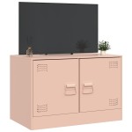 vidaXL Comodă TV, roz, 67x39x44 cm, oțel vidaXL Comodă TV, roz, 67x39x44 cm, oțel
