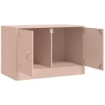 vidaXL Dulapuri TV 2 buc Roz 67x39x44 cm Otel