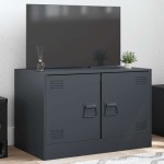 vidaXL Comodă TV, antracit, 67x39x44 cm, oțel vidaXL Comodă TV, antracit, 67x39x44 cm, oțel