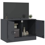 vidaXL Comodă TV, antracit, 67x39x44 cm, oțel vidaXL Comodă TV, antracit, 67x39x44 cm, oțel
