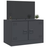 vidaXL Comodă TV, antracit, 67x39x44 cm, oțel vidaXL Comodă TV, antracit, 67x39x44 cm, oțel